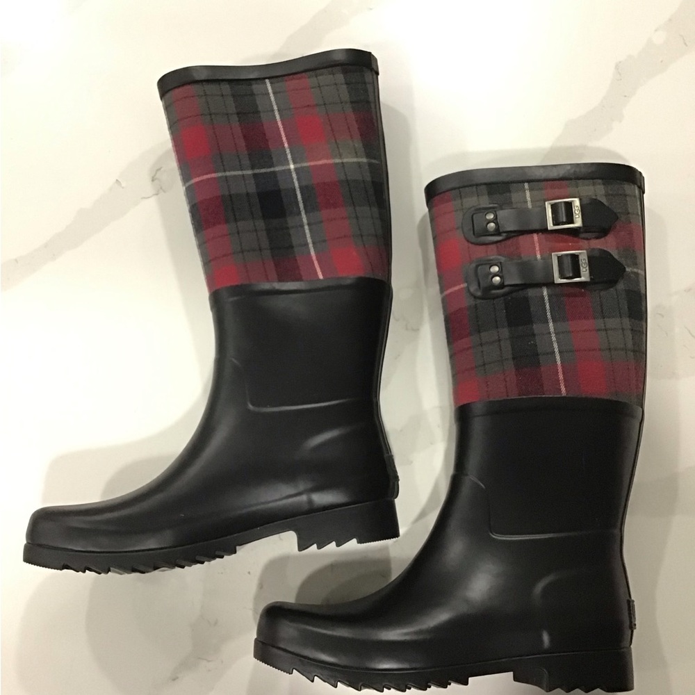 UGG Plaid Rain Boots sz. 9 - Picture 1 of 7
